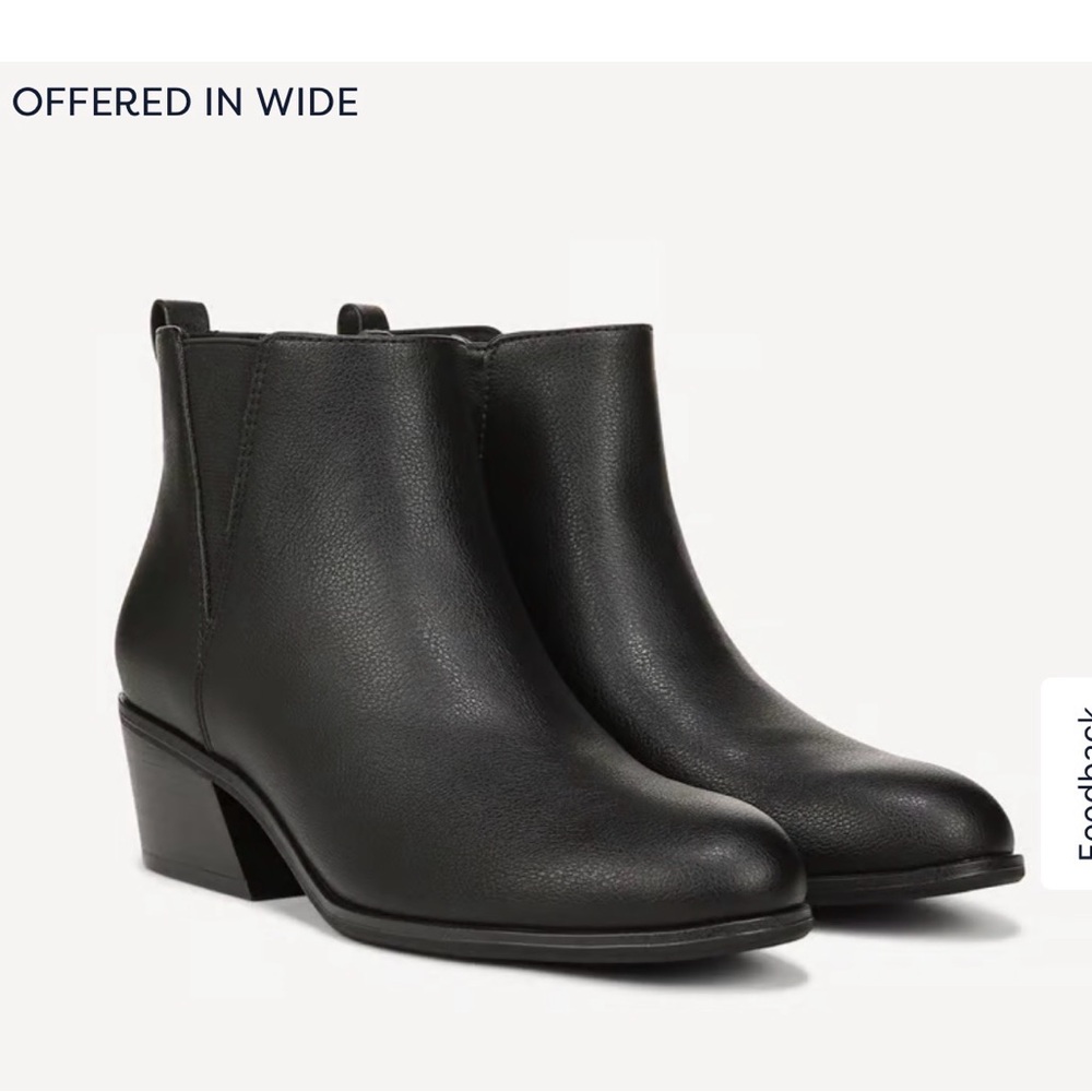 Dr. Scholl's Black Leather Ankle Booties